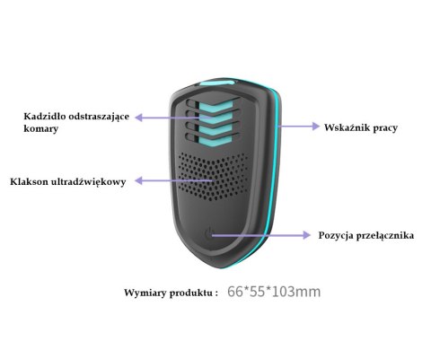 Elektryczny środek odstraszający szkodniki - czarny HaloFuture