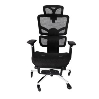 Ergonomiczny fotel biurowy regulowane krzesło biurowe z siatki - Czarne HaloFuture