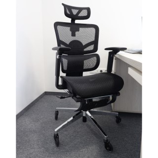 Ergonomiczny fotel biurowy regulowane krzesło biurowe z siatki - Czarne HaloFuture