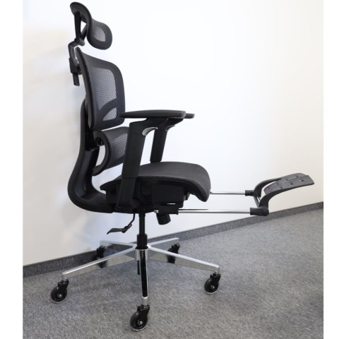 Ergonomiczny fotel biurowy regulowane krzesło biurowe z siatki - Czarne HaloFuture