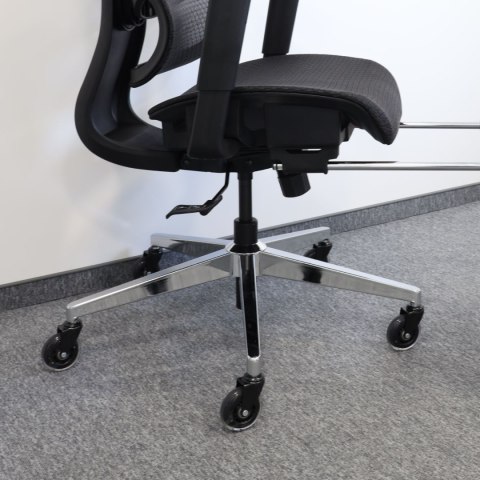 Ergonomiczny fotel biurowy regulowane krzesło biurowe z siatki - Czarne HaloFuture