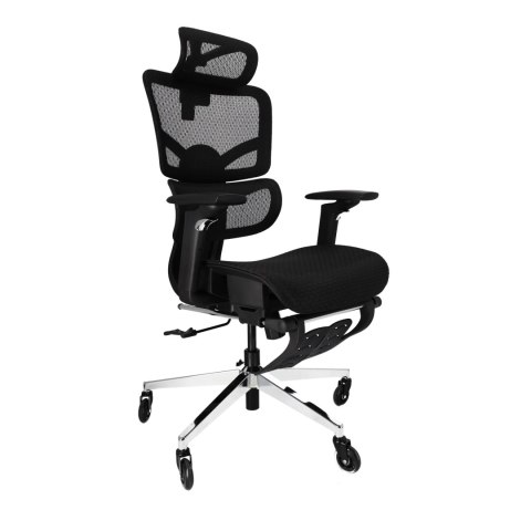 Ergonomiczny fotel biurowy regulowane krzesło biurowe z siatki - Czarne HaloFuture