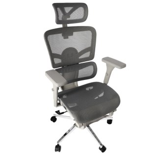 Ergonomiczny fotel biurowy regulowane krzesło z siatki - Szare HaloFuture
