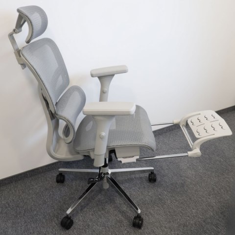 Ergonomiczny fotel biurowy regulowane krzesło z siatki - Szare HaloFuture