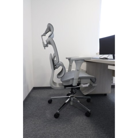 Ergonomiczny fotel biurowy regulowane krzesło z siatki - Szare HaloFuture