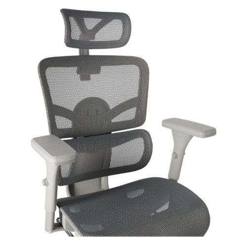 Ergonomiczny fotel biurowy regulowane krzesło z siatki - Szare HaloFuture