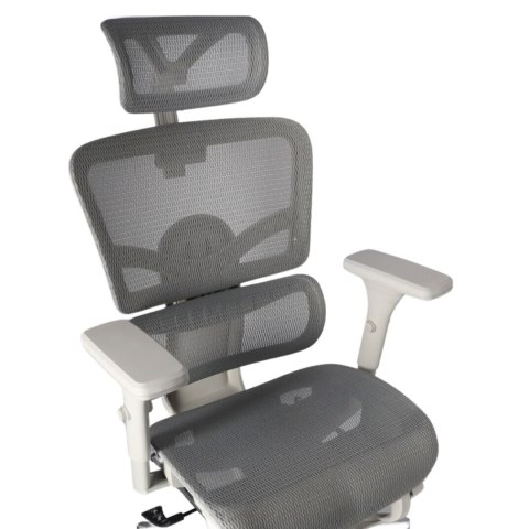 Ergonomiczny fotel biurowy regulowane krzesło z siatki - Szare HaloFuture