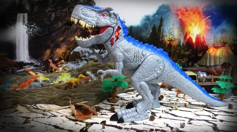 Potężny Dinozaur w kolorze Szaro Niebieskim Dragon-i Toys HaloFuture