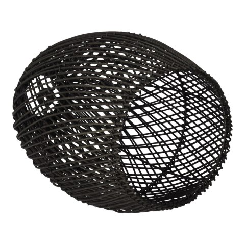 Rustykalna rattanowa lampa wisząca - 25cm (czarny kolor) HaloFuture