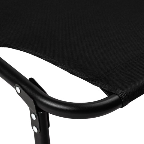 Składane Łóżko Turystyczne Polowe Kanadyjka 200x68 Cm Z Matercem Czarne HaloFuture