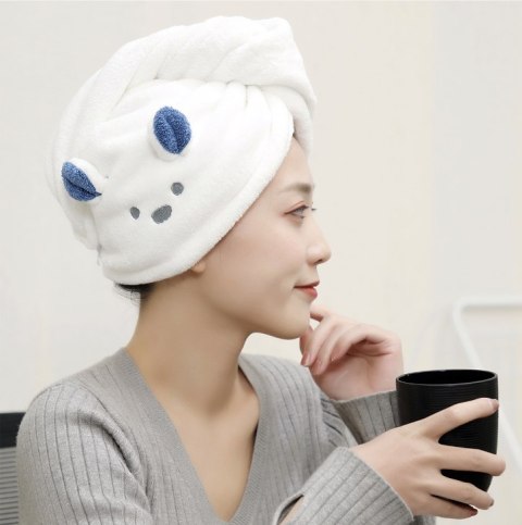 Superchłonny ręcznik do włosów, turban do włosów - beżowy HaloFuture