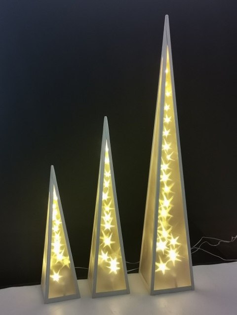 Świąteczna Choinka Lampa LED Gwiazdki obrotowe 45 cm HaloFuture