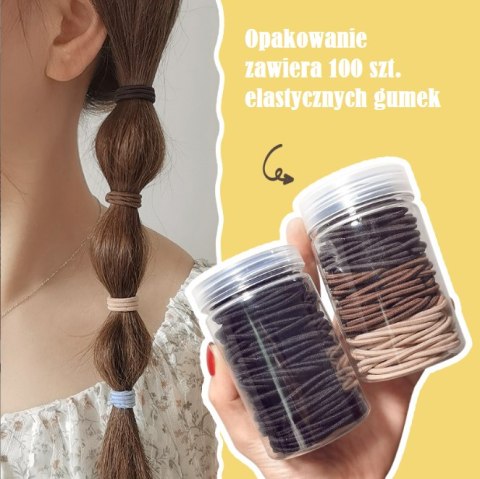 Zestaw gumek do włosów - czarne HaloFuture