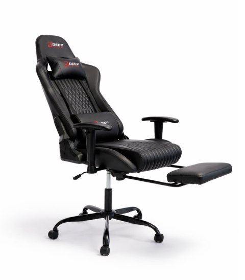 Ergonomiczny Obrotowy Fotel Gamingowy Czarny Z Podnóżkiem Fotel Biurowy Hedo sp. z o.o.