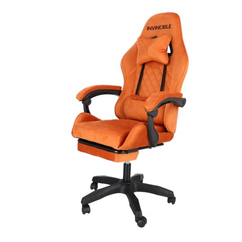 Fotel Gamingowy Brązowy Obrotowy Biurowy Do Biurka Z Podnóżkiem HaloFuture