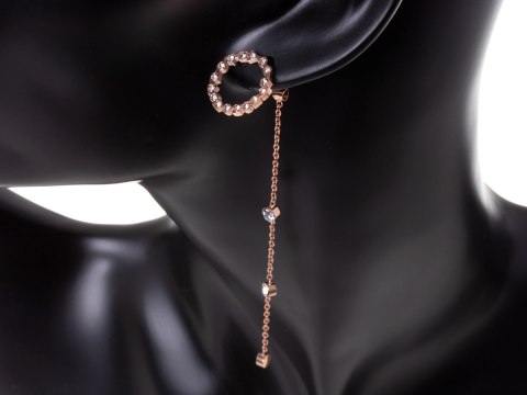Kolczyki wiszące Xuping - rose gold HaloFuture