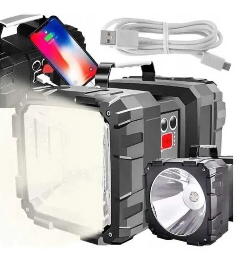 Latarka Led Mocna Akumulatorowa Dwustronna Powerbank Wodoodporna Hedo sp. z o.o.