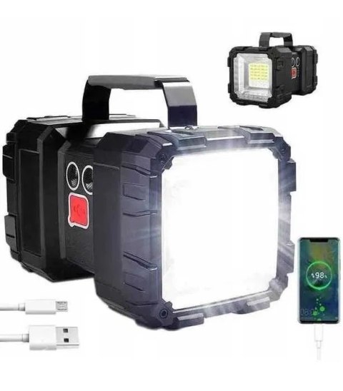 Latarka Led Mocna Akumulatorowa Dwustronna Powerbank Wodoodporna Hedo sp. z o.o.