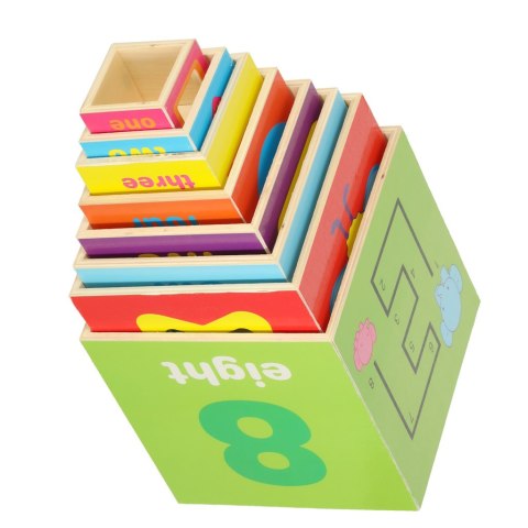Wieża edukacyjna drewniana sorter kształty nauka liczenia 71cm XXL Kik Sp. z o. o. Sp. k.