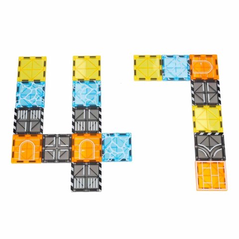 Klocki magnetyczne konstrukcyjne 3D budowa maszyny budowlane 92 elementy Kik Sp. z o. o. Sp. k.