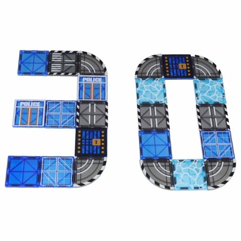 Klocki magnetyczne konstrukcyjne 3D policja radiowozy 91 elementów Kik Sp. z o. o. Sp. k.
