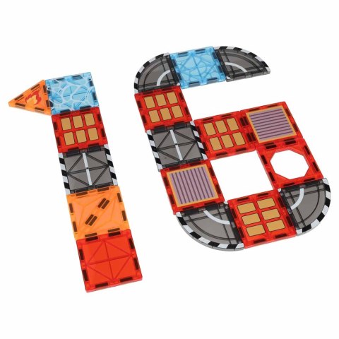 Klocki magnetyczne konstrukcyjne 3D straż pożarna 2 samochody 92 elementy Kik Sp. z o. o. Sp. k.