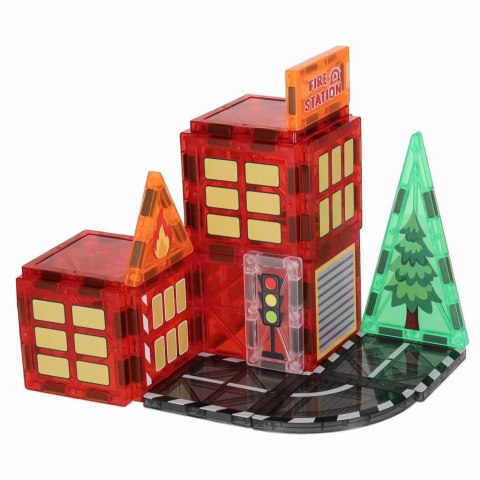 Klocki magnetyczne konstrukcyjne 3D straż pożarna 48 elementów Kik Sp. z o. o. Sp. k.