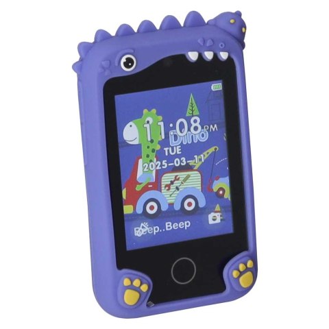Telefon smartfon dla dzieci aparat kamera karta 8GB niebieski dinozaur Kik Sp. z o. o. Sp. k.