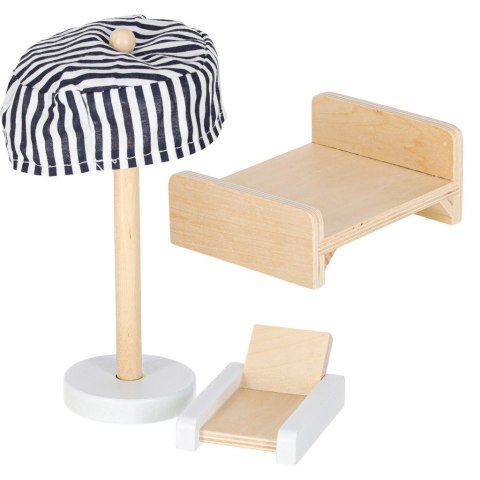 Domek dla lalek drewniany mebelki 78cm róż LED Kik Sp. z o. o. Sp. k.