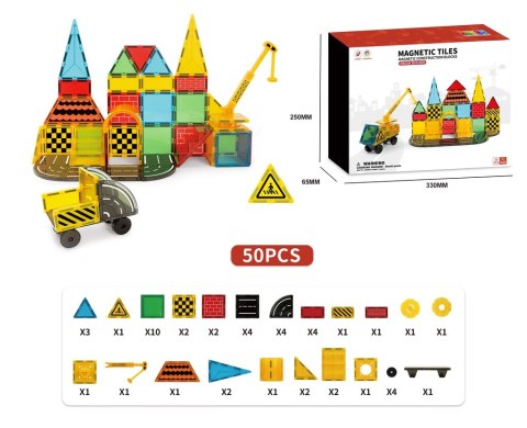 Klocki magnetyczne konstrukcyjne 3D budowa 50 elementów Kik Sp. z o. o. Sp. k.