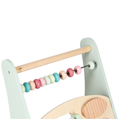 Pchacz dla dziecka chodzik drewniany z liczydłem niebieski Kik Sp. z o. o. Sp. k.