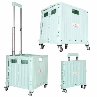 Wózek transportowy na zakupy LUARO składany 4 kółka pokrywka zielony Kik Sp. z o. o. Sp. k.
