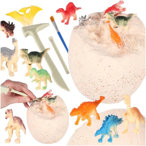 Dinozaury wykopaliska jajko XL dinozaura 12 figurek zestaw archeologiczny Kik Sp. z o. o. Sp. k.