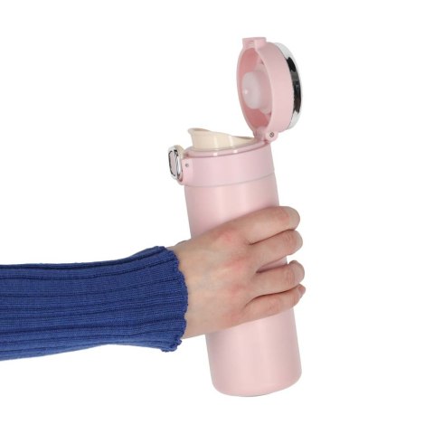 Kubek termiczny z ustnikiem termos LED 350ml róż Kik Sp. z o. o. Sp. k.