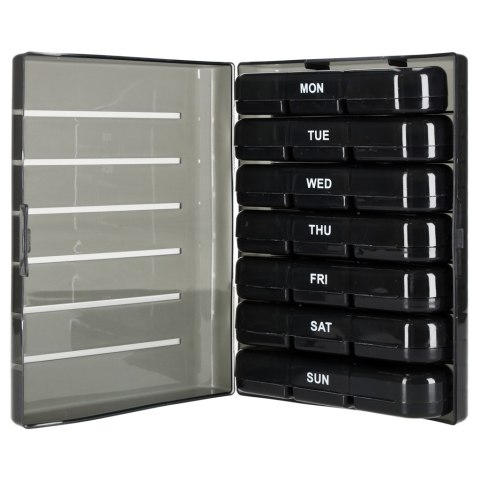 Pojemnik organizer na tabletki leki czarny Kik Sp. z o. o. Sp. k.