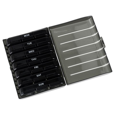 Pojemnik organizer na tabletki leki czarny Kik Sp. z o. o. Sp. k.