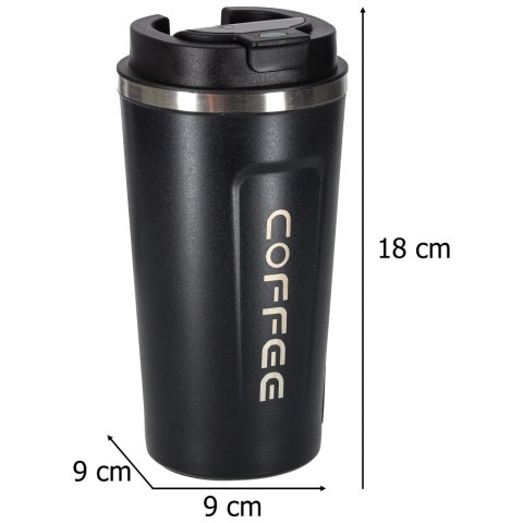 Smart kubek podróżny z wyświetlaczem LED czarny 500ml Kik Sp. z o. o. Sp. k.