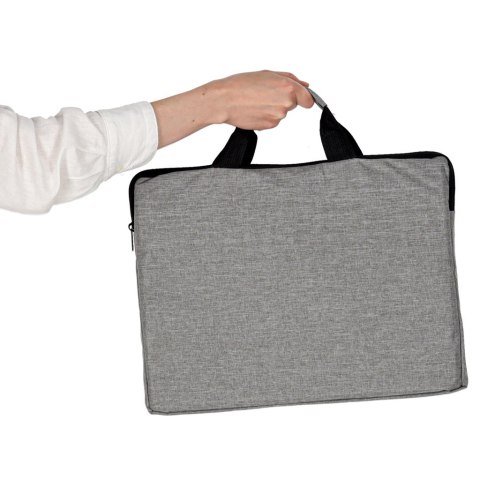 Torba na laptopa 15,6 cali na ramię teczka biznesowa damska męska szara Kik Sp. z o. o. Sp. k.