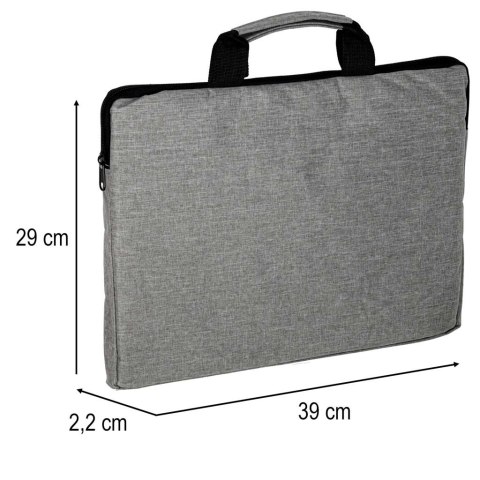 Torba na laptopa 15,6 cali na ramię teczka biznesowa damska męska szara Kik Sp. z o. o. Sp. k.