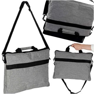 Torba na laptopa 15,6 cali na ramię z paskiem teczka biznesowa damska męska szara Kik Sp. z o. o. Sp. k.