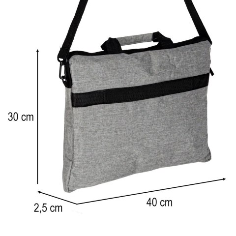 Torba na laptopa 15,6 cali na ramię z paskiem teczka biznesowa damska męska szara Kik Sp. z o. o. Sp. k.