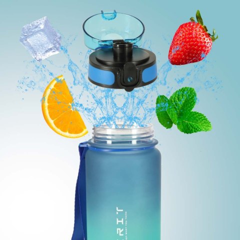Butelka na wodę bidon z ustnikiem sportowy BPA FREE 600ml niebiesko-zielony Kik Sp. z o. o. Sp. k.