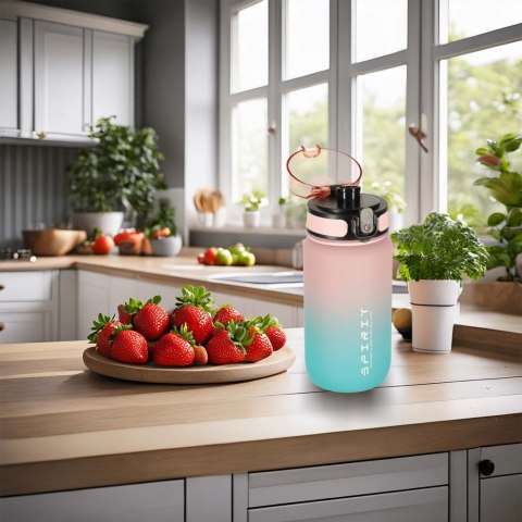 Butelka na wodę bidon z ustnikiem sportowy BPA FREE 600ml różowo-niebieski Kik Sp. z o. o. Sp. k.