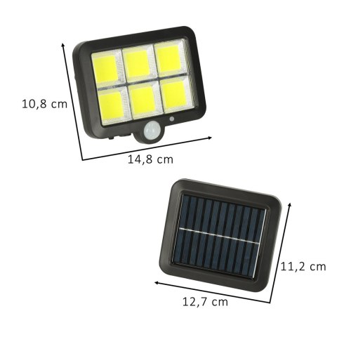 Lampa solarna czujnik ruchu i zmierzchu 120 LED Kik Sp. z o. o. Sp. k.