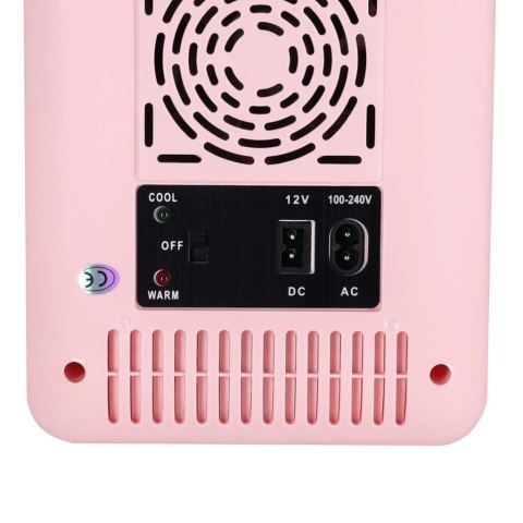 Lodówka turystyczna elektryczna samochodowa mini na jedzenie kosmetyki grzanie chłodzenie 2w1 4L różowa Kik Sp. z o. o. Sp. k.