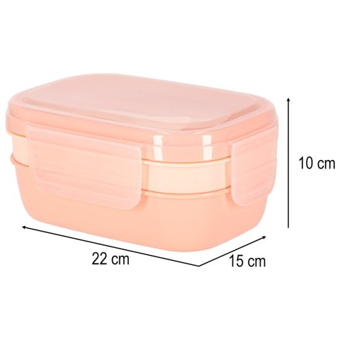 Lunch box śniadaniówka pudełko śniadaniowe z przegródkami dzielone 1900ml pomarańczowe Kik Sp. z o. o. Sp. k.