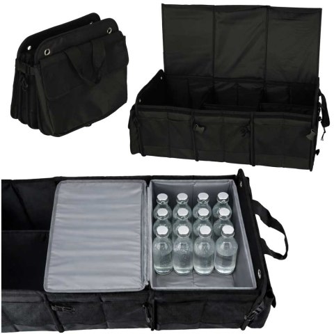 Organizer do bagażnika kufer do samochodu z chłodzeniem 3 komory z torbą termiczną XXL 37x75x32cm Kik Sp. z o. o. Sp. k.