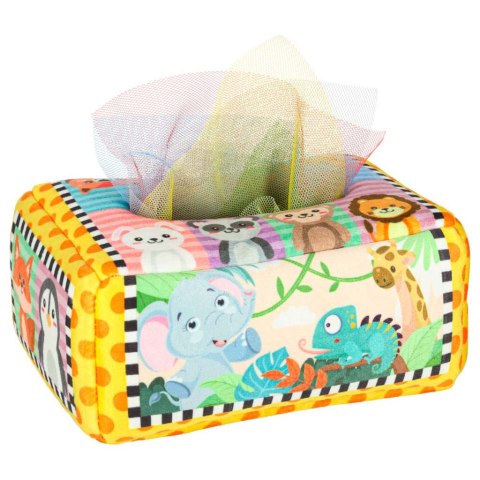 Sorter pudełko z chusteczkami sensoryczne montessori pluszowe cyfry litery Kik Sp. z o. o. Sp. k.