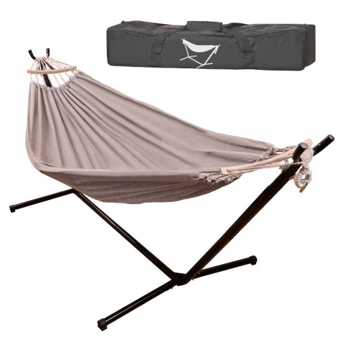 Hamak ogrodowy ze stelażem huśtawka duża mocna pokrowiec 247cm 100kg Kik Sp. z o. o. Sp. k.