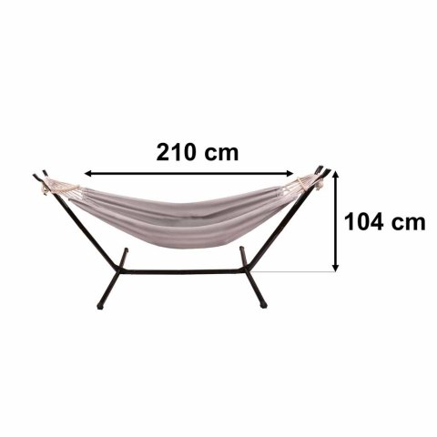 Hamak ogrodowy ze stelażem huśtawka duża mocna pokrowiec 247cm 100kg Kik Sp. z o. o. Sp. k.